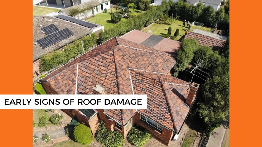 A tiled roof in Melbourne showing early signs of roof damage before restoration.
