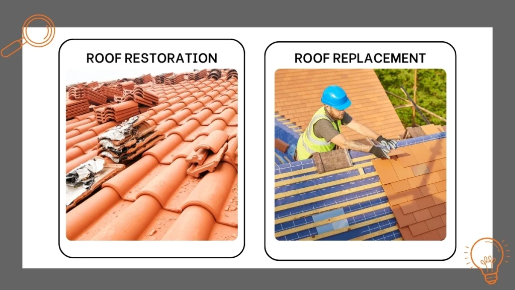 comparison of roof restoration and roof replacement for tiled roofs in Melbourne