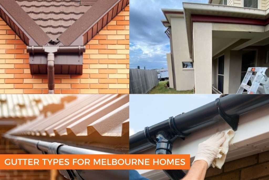 Gutter types and roof drainage systems on Melbourne homes.
